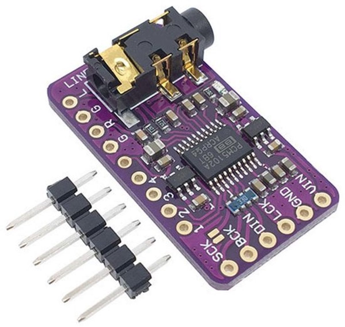 Digitale naar-analoge converter voor Raspberry Pi - High-quality stereo DAC module