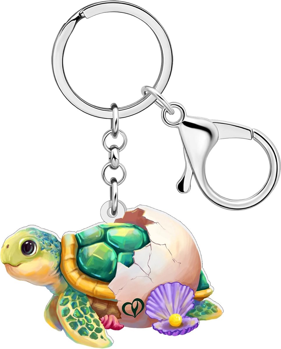 Acryl schattige schildpad sleutelhanger oceaan schildpad accessoires zee schildpad geschenken voor dames meisjes handtas kinderen rugzak tas hanger