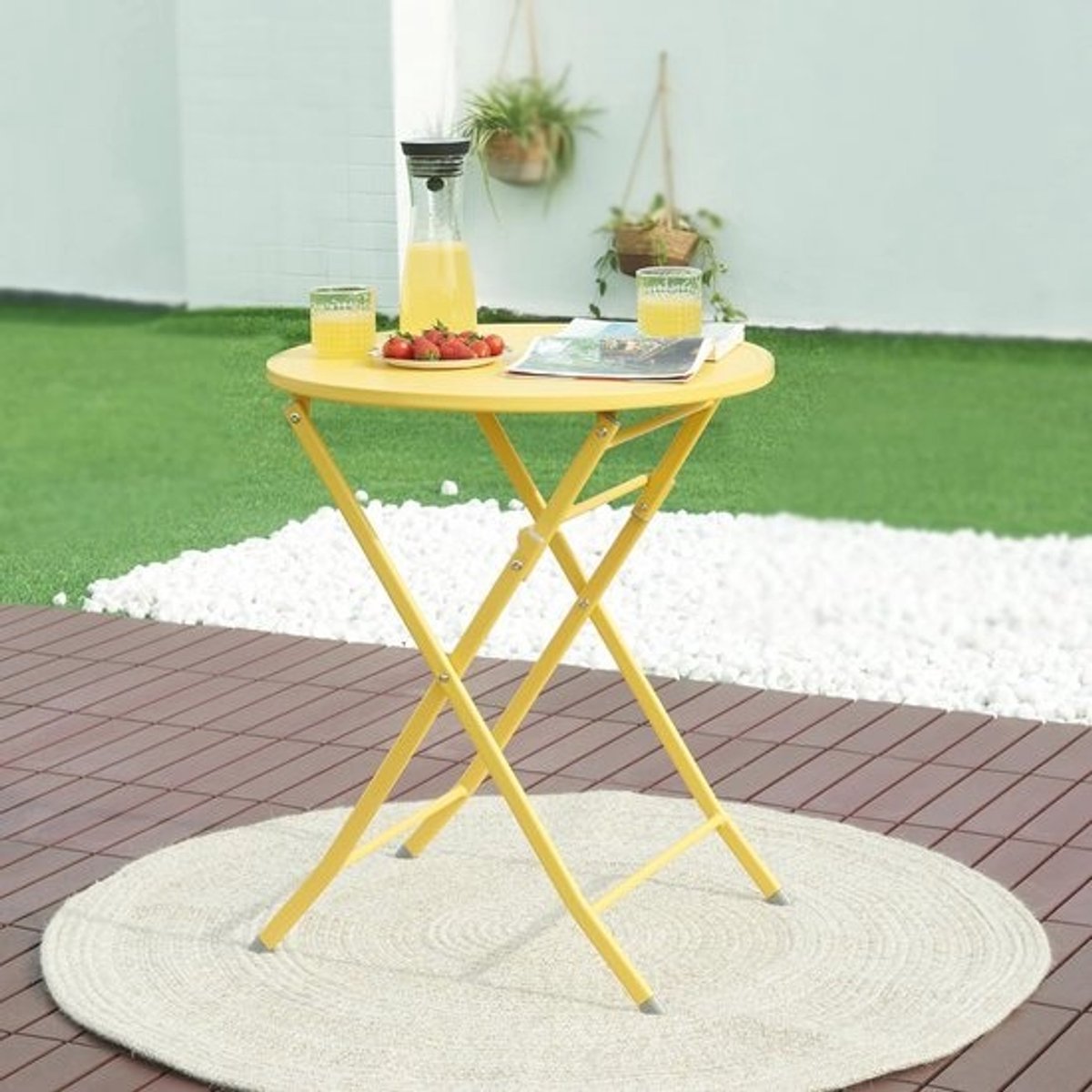 Inklapbare rechthoekige tuintafel 71x110 cm - Buitentafel voor elke gelegenheid