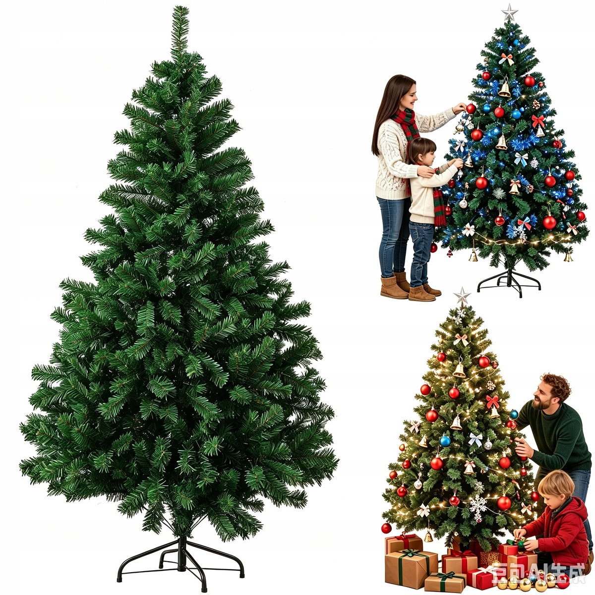 Supvox Kunstkerstboom 180 cm Kaukasische Spar - 650 Takken - Groen - Kunstboom voor Binnen