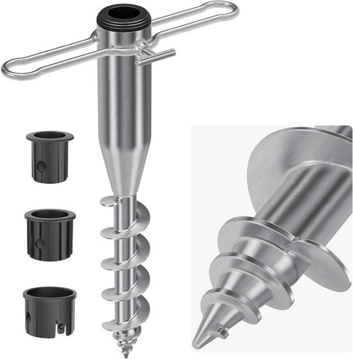 Robuuste Metalen Parasolgrondhuls voor Zand en Gras