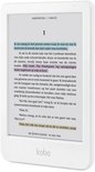 Witte Kobo Clara Colour e-reader die een Nederlandstalige tekst toont met gemarkeerde passages.