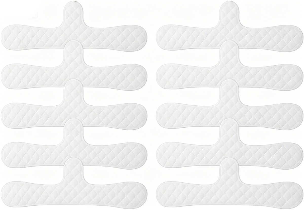 Zweetabsorberende Pads - 10 Stuks - BH Zweetstopper - Borstzweetpad - Zweetstoppers Borsten - Zweetopvangpad - Katoenen Bh-Pads - Voorkomt Zweetplekken In en Onder Beha - Herbruikbare - 46*16cm
