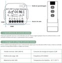 WIFI+RF gordijnmodule met leerknop en afstandsbediening met drie knoppen.