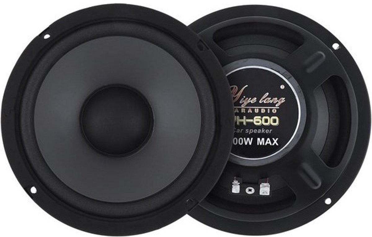 Auto Stereo Luidsprekers - 6.5 Inch Coaxiale 2-Weg Luidsprekers met 600W Vermogen voor Perfecte Geluidskwaliteit