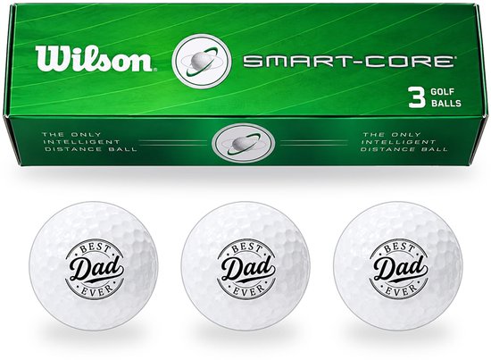 Wilson Golfballen Best Dad Ever - Vaderdag Golf Cadeau - 3 stuks - Bedrukte Golfballen van Wilson — afbeelding 3