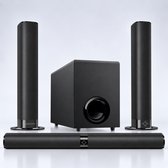 Barre de son 2-en-1 SyncGear avec caisson de basses – Nouveau 2026 – Cinéma maison – 130W – Bluetooth 5.3 – HDMI ARC – Enceintes 2.1 – Sans fil