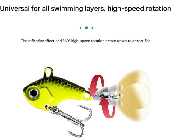 5 Metalen spinners (lepelmodel met roterend blad) – Met trilling en rotatie–Geschikt voor verre worpen–Eenvoudig in gebruik –Verzwaarde spinner –Spinner –Roterend kunstaas –Kunstaas voor roofvis – Doelsoorten: baars, snoek, snoekbaars, winde, forel — afbeelding 4