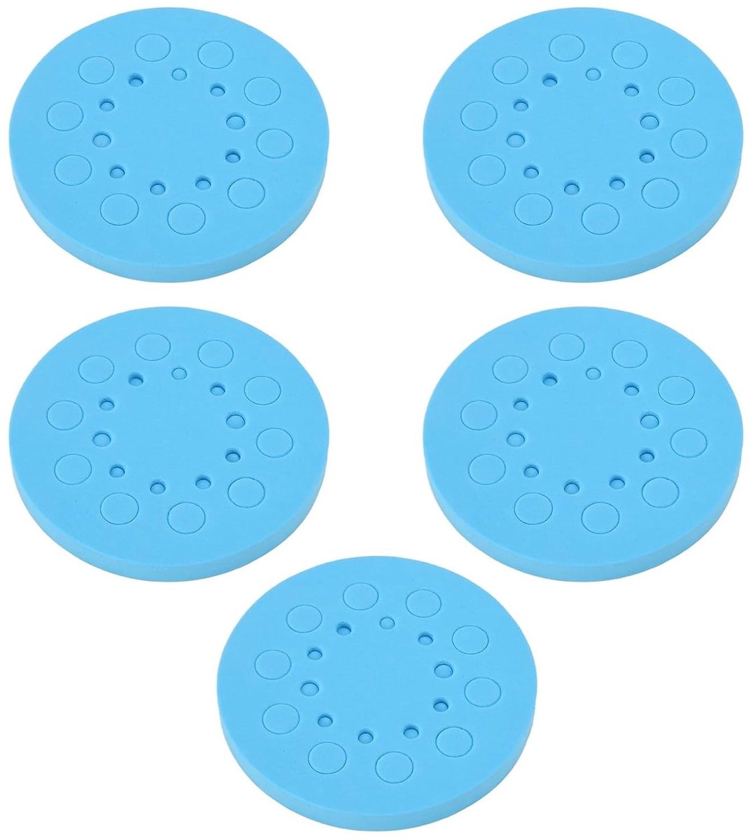 Ronde houder voor centrifugebuizen, 5 stuks voor 2 ml en 1,5 ml buizen met 20 gaten, blauw