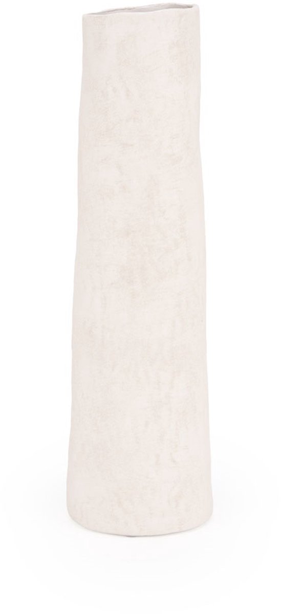 Isaa Soave Vaas – Terracotta – Wit – 61 cm Hoog – Handgemaakt
