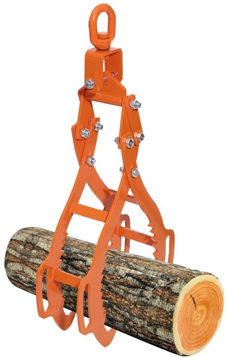 Boomstam Tang - Hout Grijper - Zwaar Werk - Vier Klauwen Ontwerp - Tot 71cm - Oranje