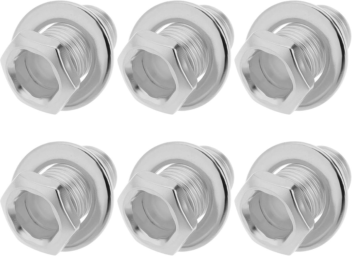 6Pcs Zilver Gitaar Machine Heads Tuners Ferrules Met Wasmachines Voor Moderne Elektrische Gitaar Volledig Verzegelde Tuners