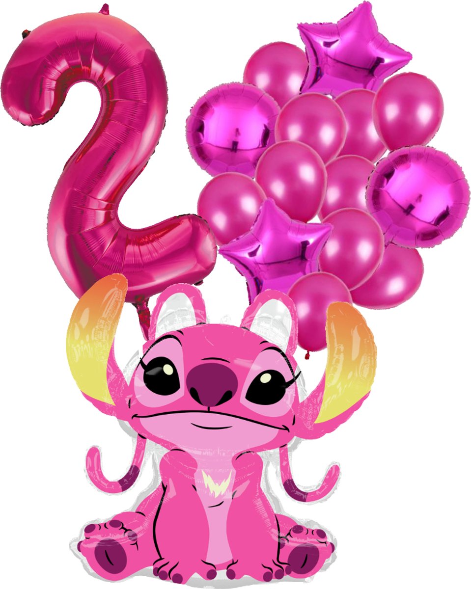 Angel Ballon Set - 97x90cm - Folie Ballon + Ster Ballonnen - 2 jaar | Disney