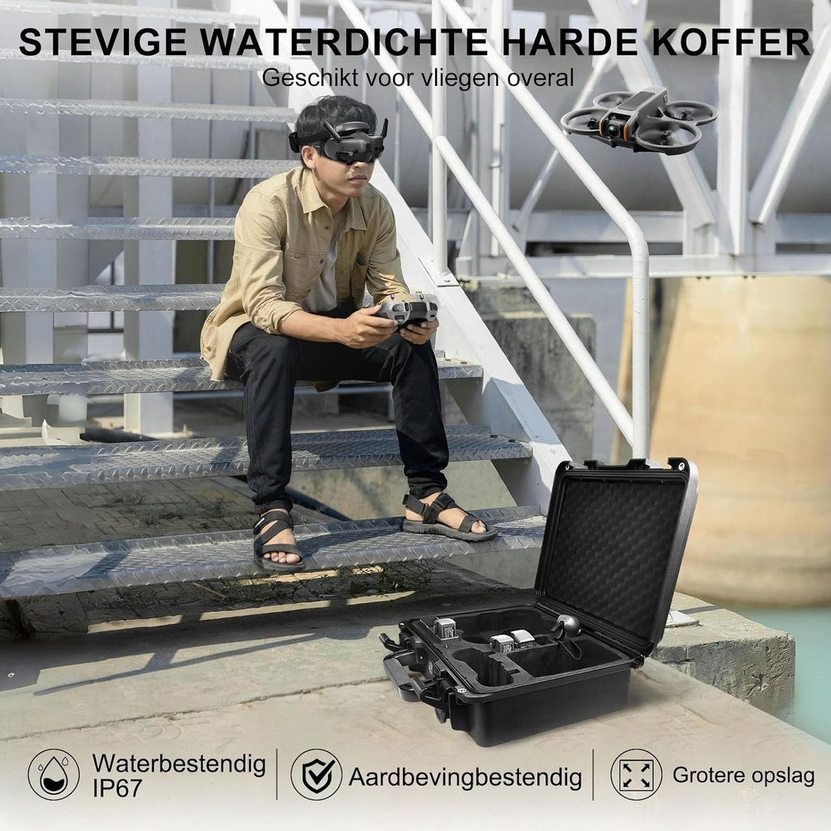 Waterdichte Hard Case voor DJI Avata 2 Drone en Accessoires, Bescherming en Opbergruimte voor Vlieguitrusting – foto 4