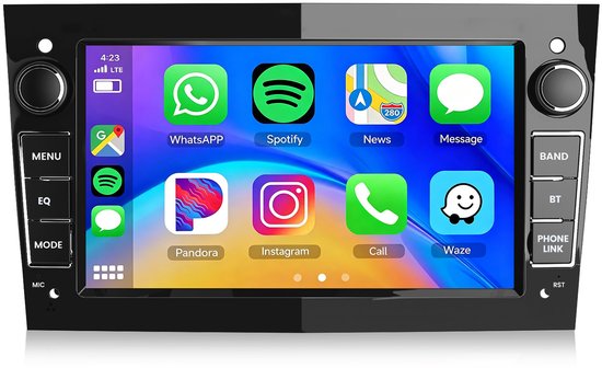 Cestovet Autoradio - Geschikt Voor Opel Astra H Corsa C/D Meriva Zafira B- 7-inch Screen Linux system - Draadloos Apple Carplay & Android Auto - Piano zwart - Bluetooth & SWC USB FM