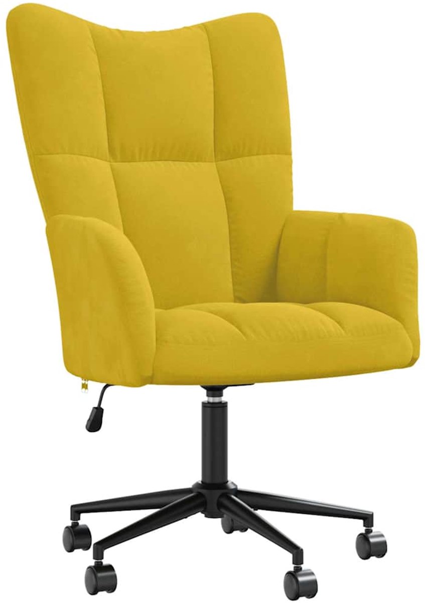 vidaXL Relaxstoel - fluweel - mosterdgeel