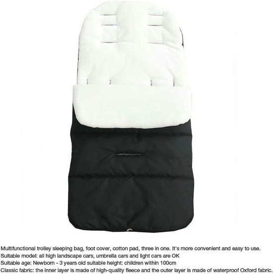 Winterse Voetenzak voor Babys Kinderwagen, Multifunctionele Warmtebescherming met Kussen en Matras voor Pasgeborenen, Universele Voetenzak en Kussen voor Kinderwagens — afbeelding 4