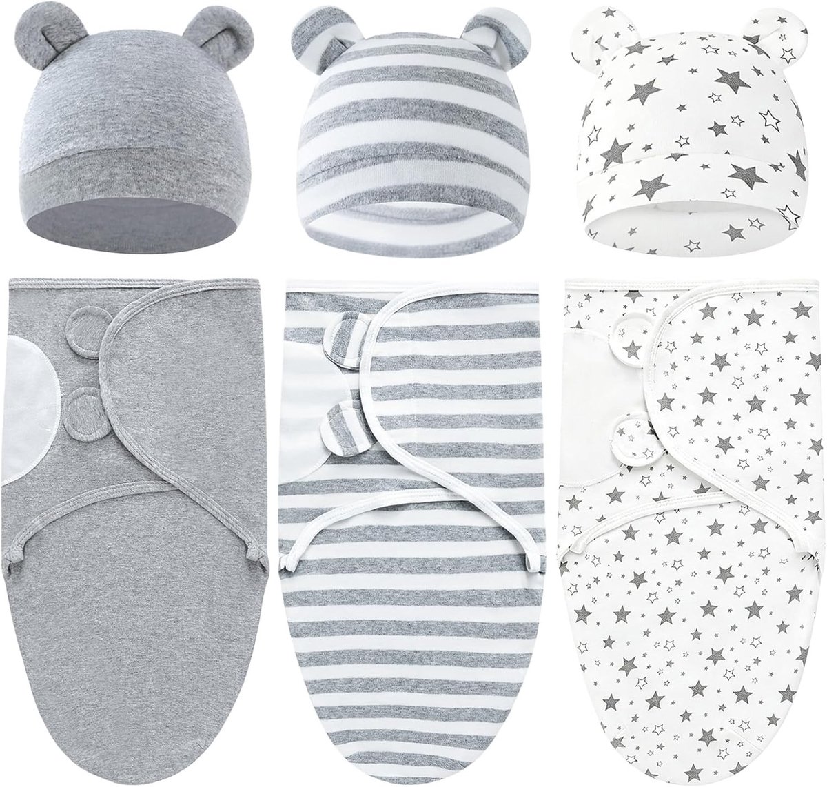 Zachte en Ademende Swaddle Dekens voor Baby's van 0-3 Maanden, Organisch Katoen, Perfect voor Inbakeren