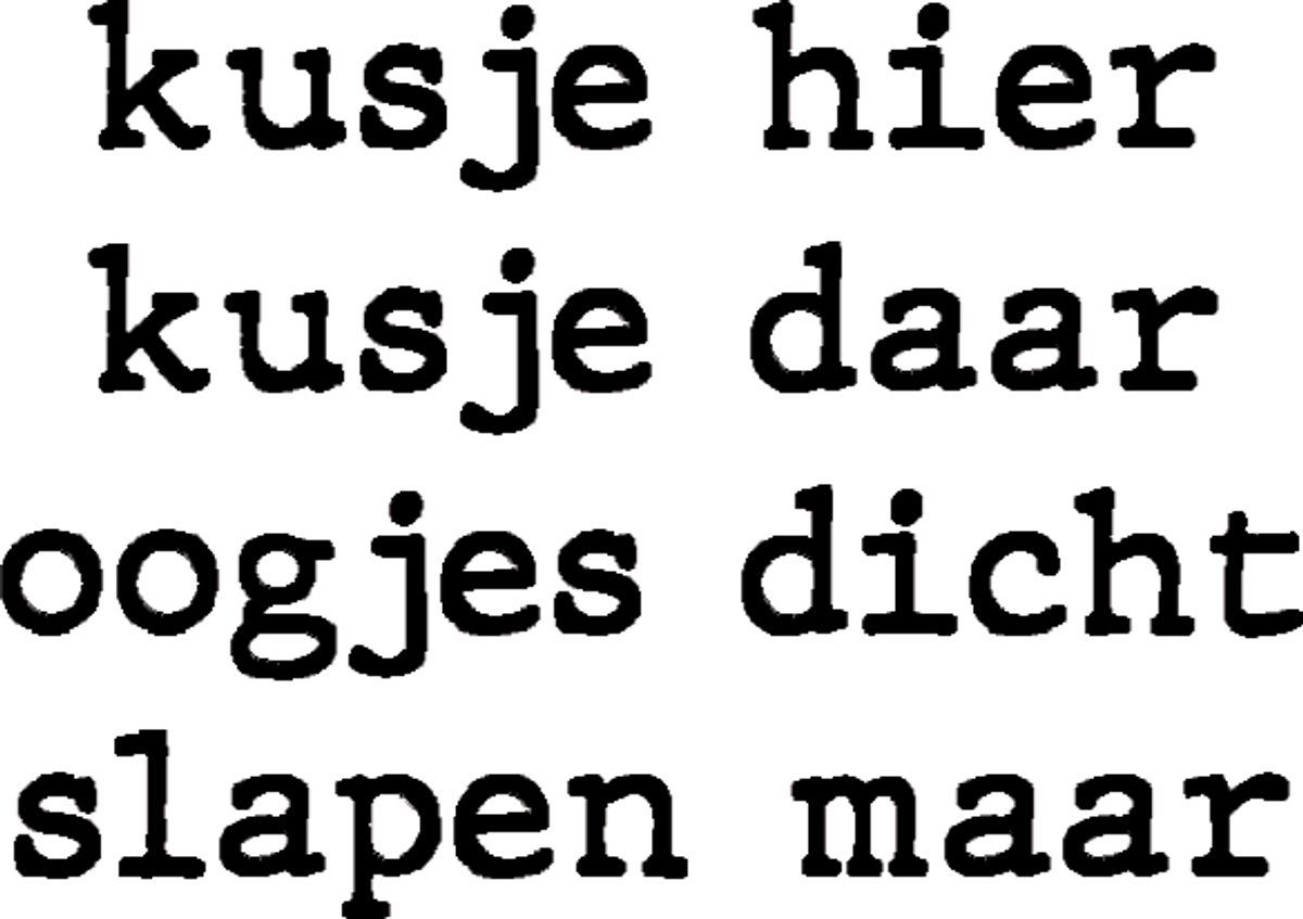 Label2X Muursticker kusje hier kusje daar