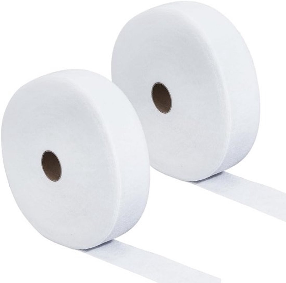 2 Rollen Witte Polyester Blend Vulling Strips voor Quilten en Handwerken