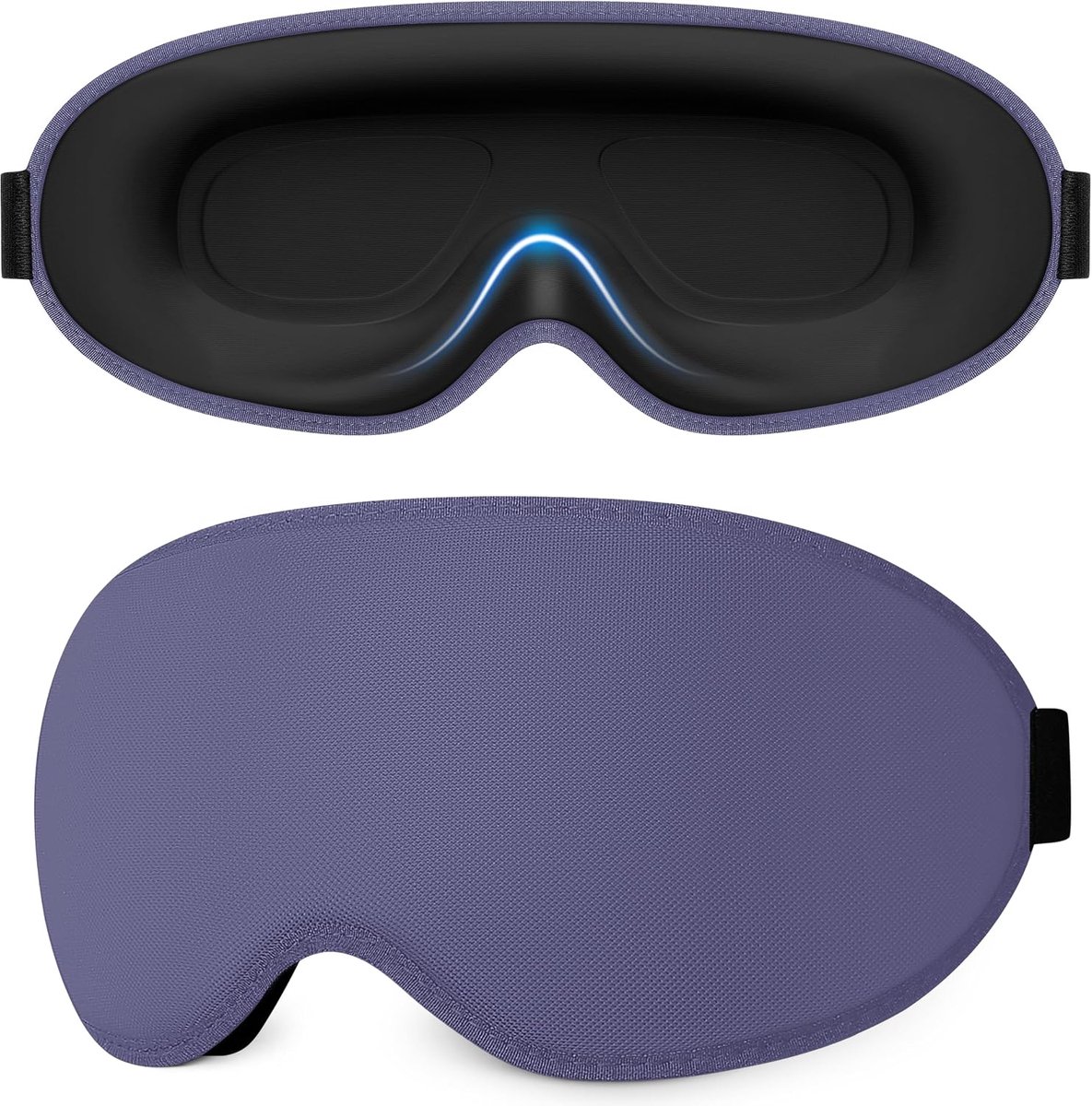 3D Slaapmasker voor Zijslapers, Ademend en Lichtdicht- Middelpaars | Slaapmasker voor Mannen en Vrouwen, Verstelbare Elastische Band, Ergonomisch Oogmasker voor Slapen, Dutjes, Reizen en Vliegen