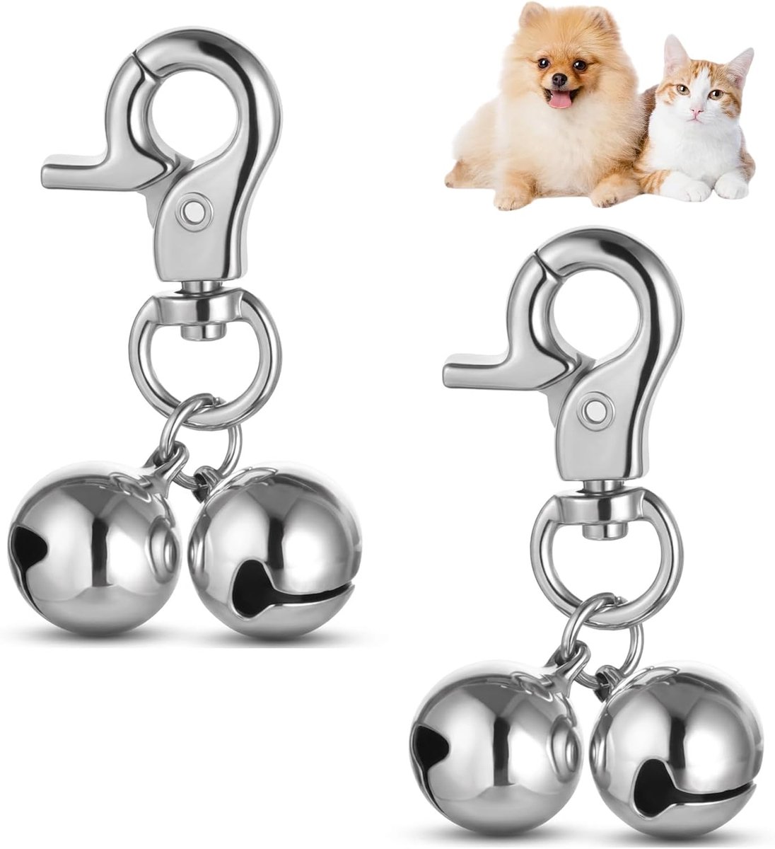 2 stuks luide katten hondenbelletjes huisdier belletjes kleine bel halsband hanger voor honden kat training ketting huisdeur decoratie doe-het-zelf knutseldecoratie