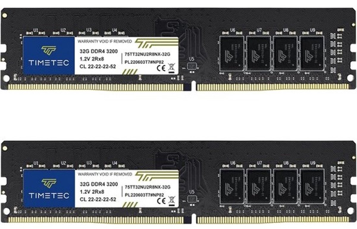 64GB DDR4 3200 MHz RAM Geheugen Upgrade