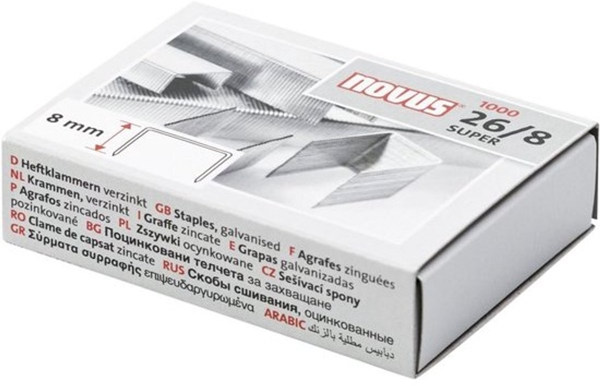 Super nietjes 26/8 - Doos van 1000 stuks