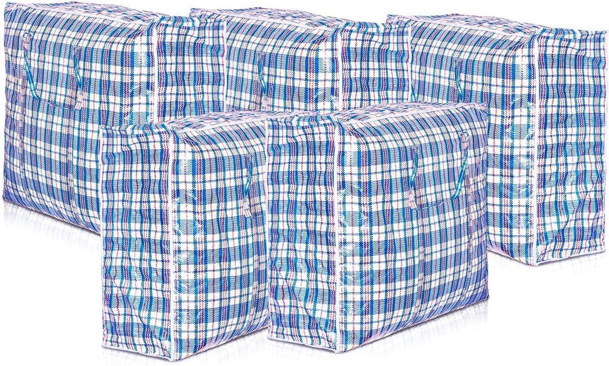 Waszakken Medium formaat 50 x 50 x 15 CM Perfect voor wasopslag doeken, winkelen, verhuizen en voor multifunctioneel gebruik - zakken met handgrepen en
