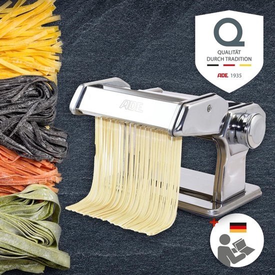 Handmatige pastamachine - 7 deegdiktes voor lasagne spaghetti fettuccine - inclusief pastadroger en reinigingsborstel - roestvrijstalen pastamachine pastegmachine — afbeelding 2