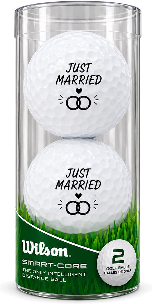 Wilson Golfballen Just Married - Huwelijk Golf Cadeau - 2 stuks - Golfbal met Opdruk — afbeelding 2