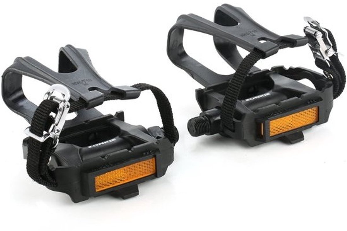 Fietspedalen met clips - kunststof - spinfiets hometrainer MTB racefiets 9/16 inch