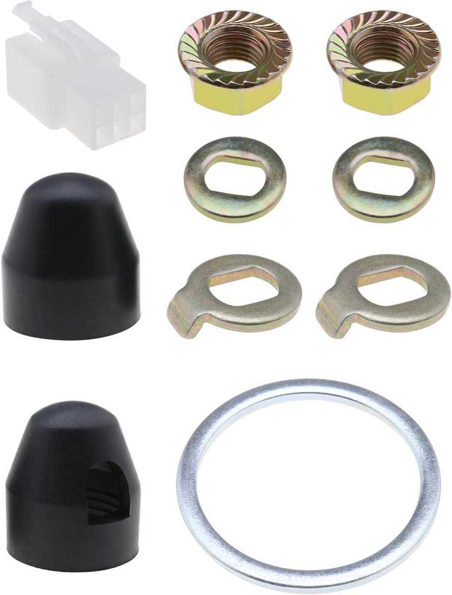 1 Set E-Bike Hub Motor Moeren Fiets Veiligheid Wasmachines Elektrische Fiets Wielslot Moeren Motor As Bout Schroef Voor 250W-500W/750-1500W Motoren met 12mm/14mm As