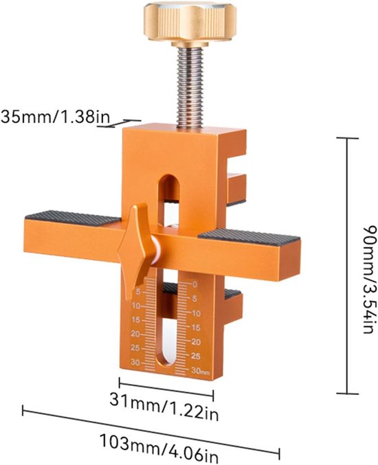 Deur Installatie Positioner, Kastdeur Montage Sjabloon, Verstelbare Vergrote Vergrote Aluminiumlegering Kastdeur Installatie Positioner — afbeelding 4