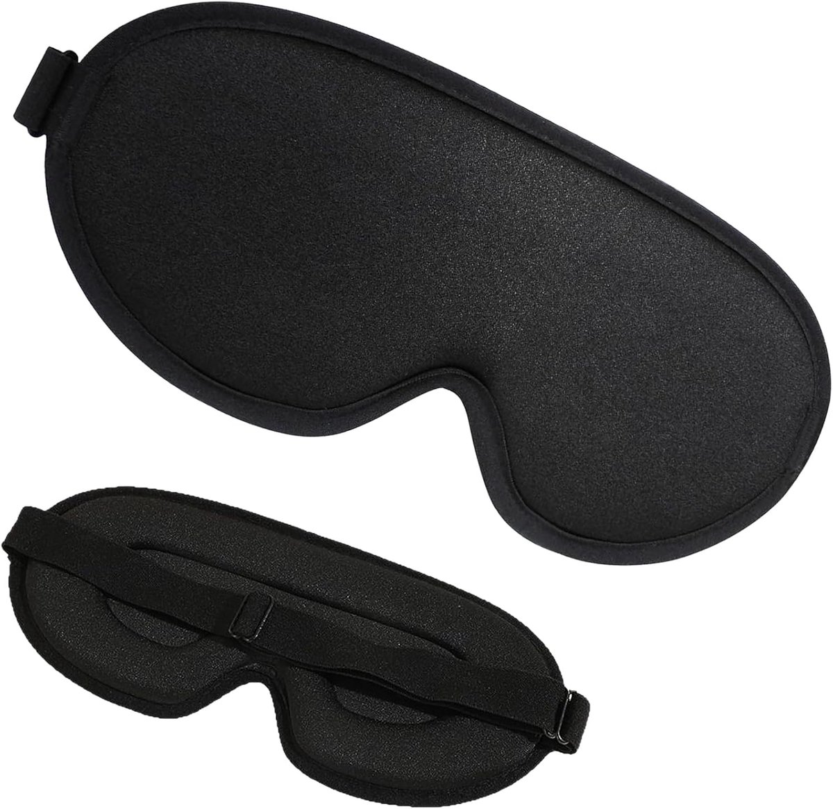 Umisleep Slaapmasker pro - Ademende, lichtdichte, 3D slaapbril, incl. opbergtas - Perfect voor reizen, vliegtuig, nachtdienst - Zwart
