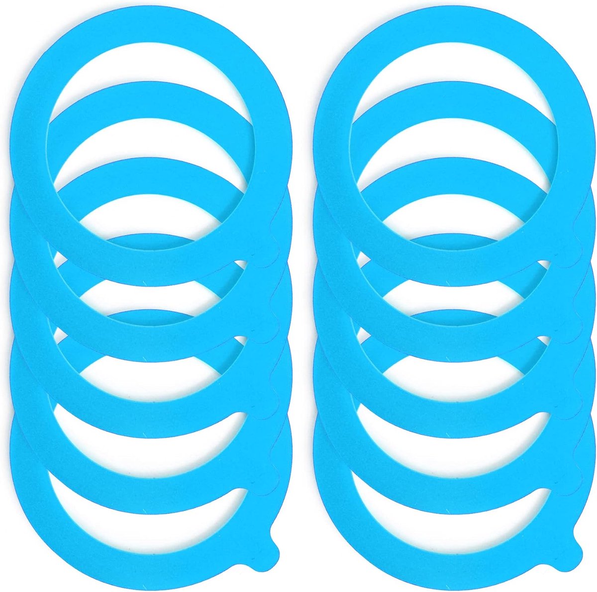 10 stuks siliconen inmaakringen afdichtring 68x94 mm voor inmaakpotten, lekvrije inmaakringen, potverzegelderingen (Blauw)