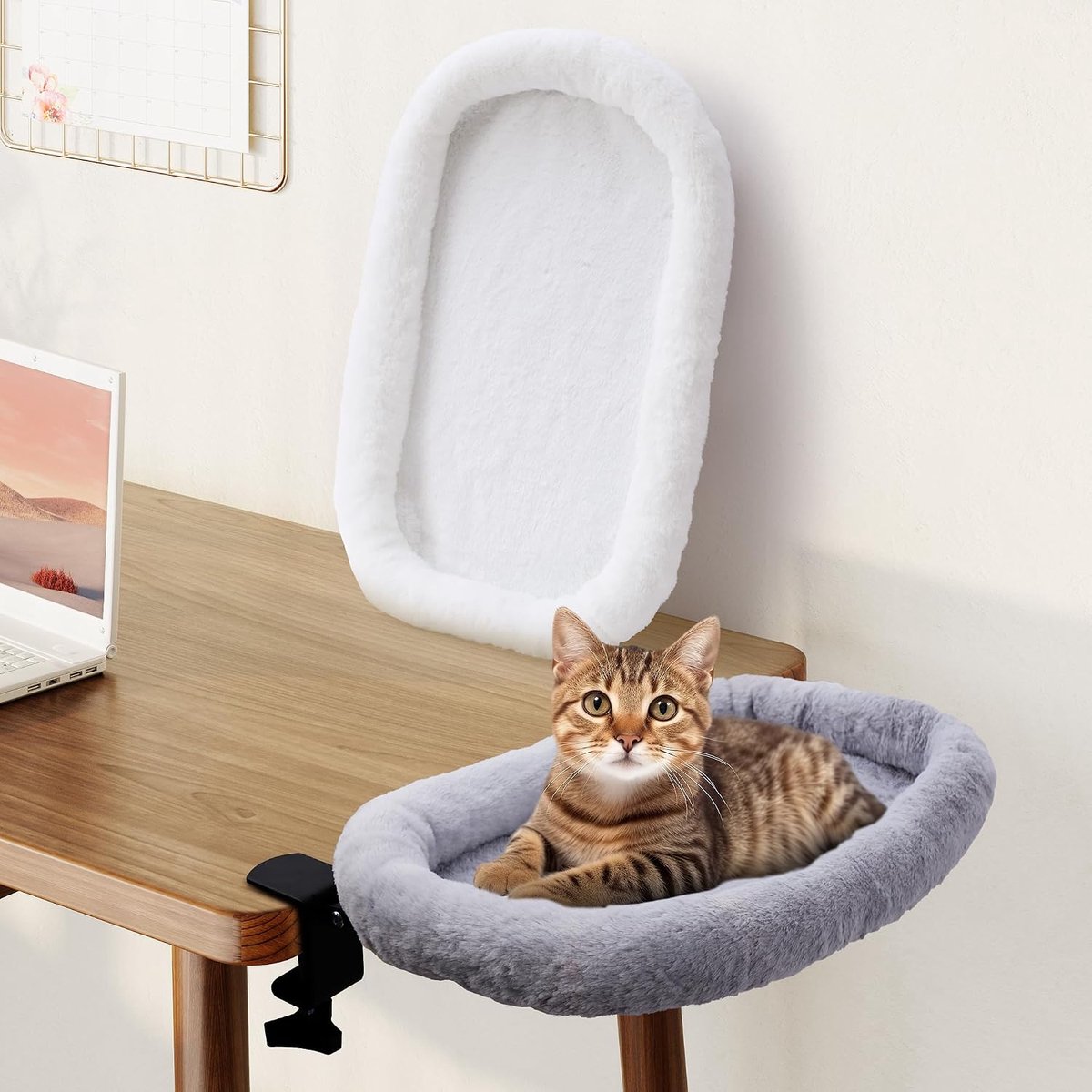 Hangbed voor katten, 90 graden, opvouwbaar kattenbed, kattenligstoel, kattenhangmat, kattenmand om te slapen, katten, hangmat, bed, 59 x 48 cm tot 20 kg