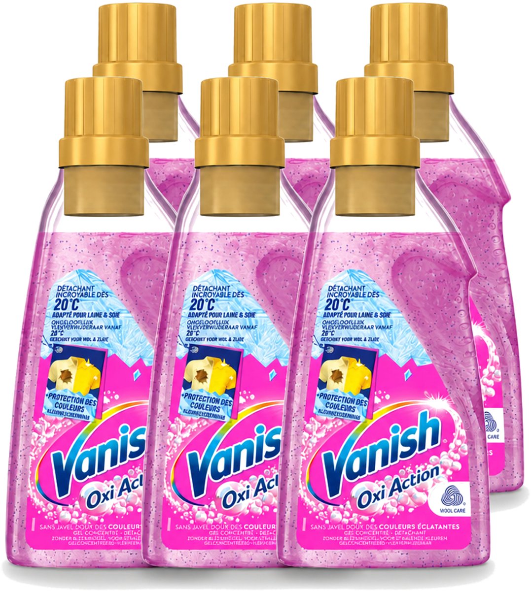 6 x Vanish – Wasbooster Gel – Oxi Action – 750 ml - Voordeelverpakking - 6 stuks