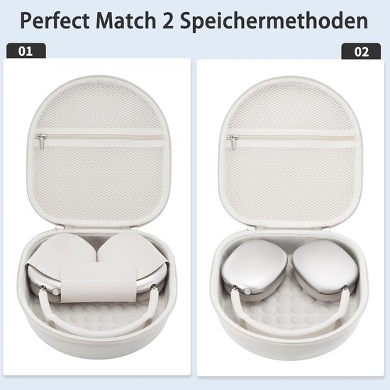 Compatibel met Apple Airpods Max hoofdtelefoons, Eva harde etui-shell voor het opbergen van hoofdtelefoons tijdens reizen en buitenshuis (Sterrenlicht) — afbeelding 2