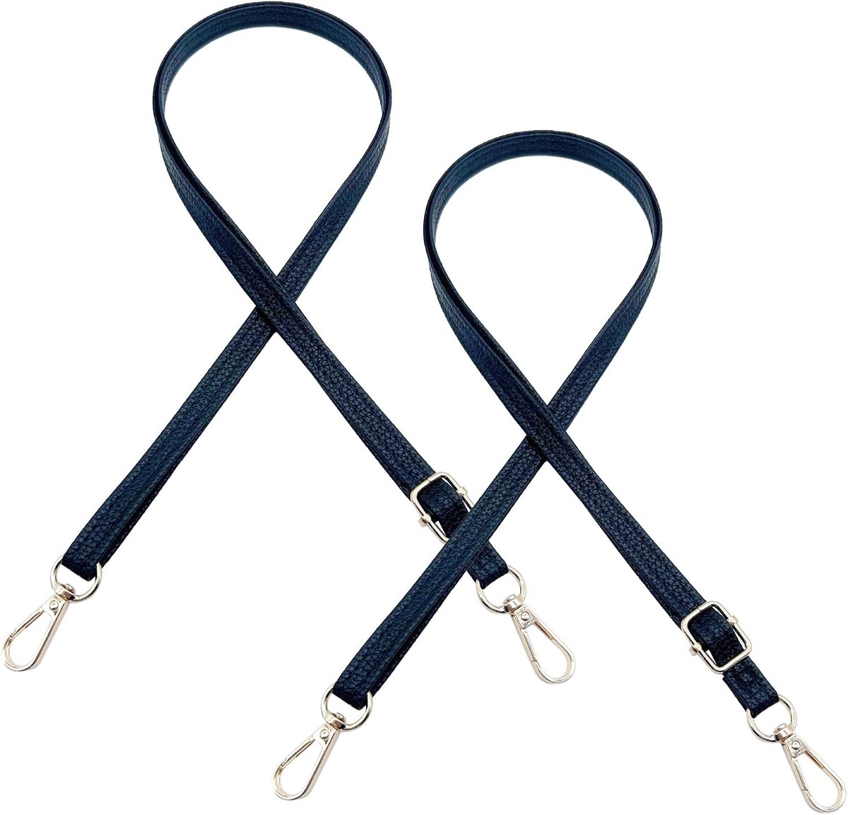 2 stuks vervangende PU-lederen tashandgrepen, zwarte verstelbare portemonnee riem voor handtassen schoudertas crossbody tas, doe-het-zelf portemonnee maken kit voor handgemaakte tas
