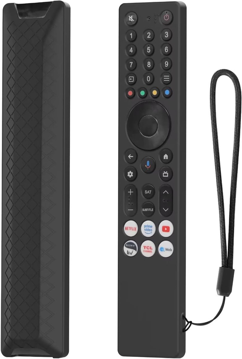 Hoesje compatibel met TCL RC833A, valbestendig en anti-botsing, elastische siliconen lichtgewicht schokbestendige externe beschermhoes. Zwart