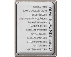 Blechschild Spruch 30x40cm Papa Taxifahrer Beschützer