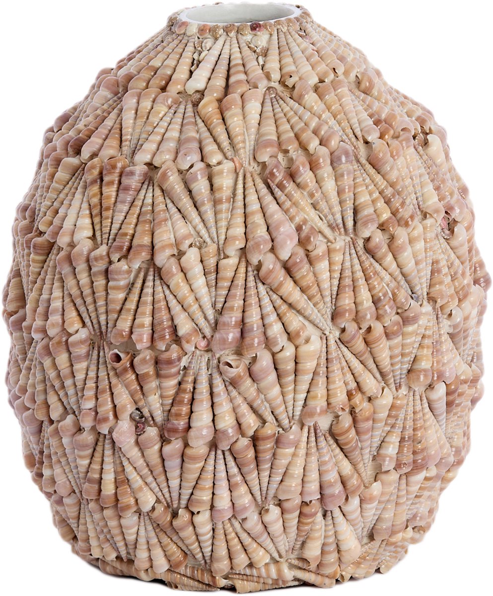 Light & Living Vaas SHELL - Ø33x37cm - Bruin