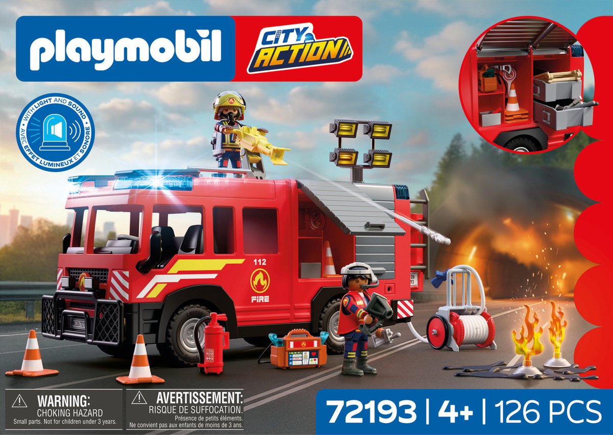 PLAYMOBIL 72193 brandweerwagen.