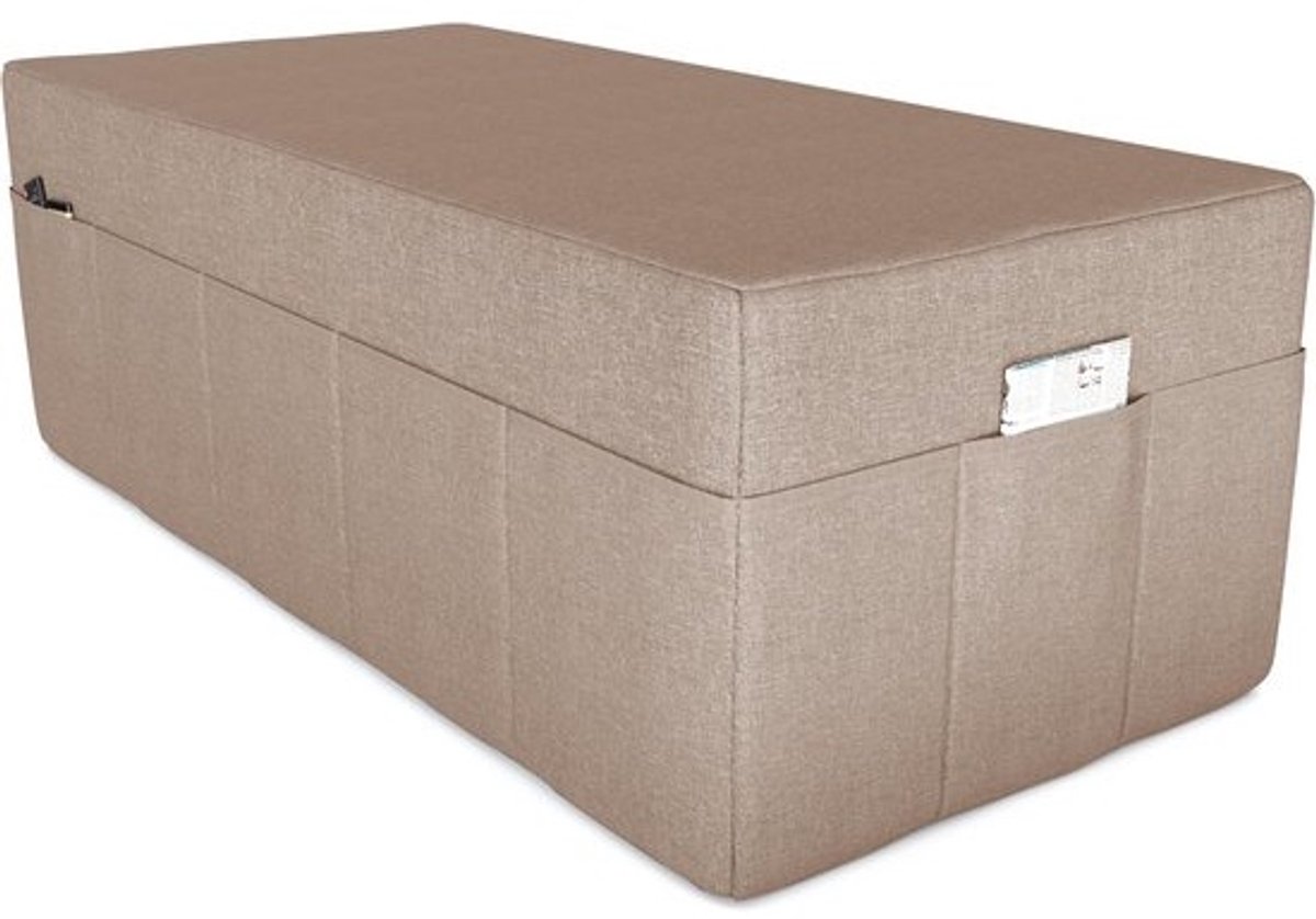 3-Delige Vouwmatras 120x195 cm - Gastenmatras, Slaapmat of Vloermat - Beige