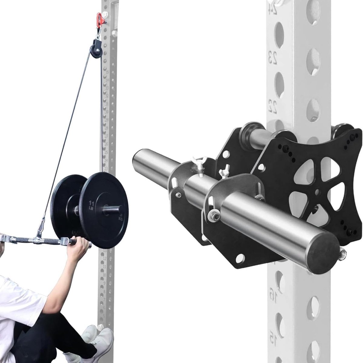 Smith machine bevestigingen - kabelmachine bevestigingen - squat rack accessoires - veelzijdig gebruik - ShopVlot