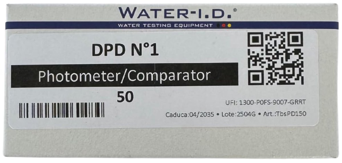 Watertest reagens DPD nr. 1 - voor PoolLab 1.0 & 2.0 - meet vrij chloor 0,0-8,0 mg/l - ShopVlot