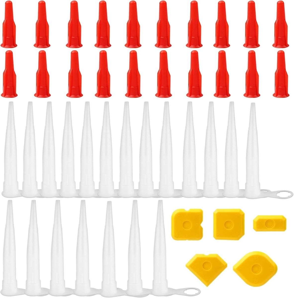 40 Transparante Sealing Nozzles voor Keuken - Siliconen en Hechting Nozzels, Vervangingsset voor Diverse Toepassingen