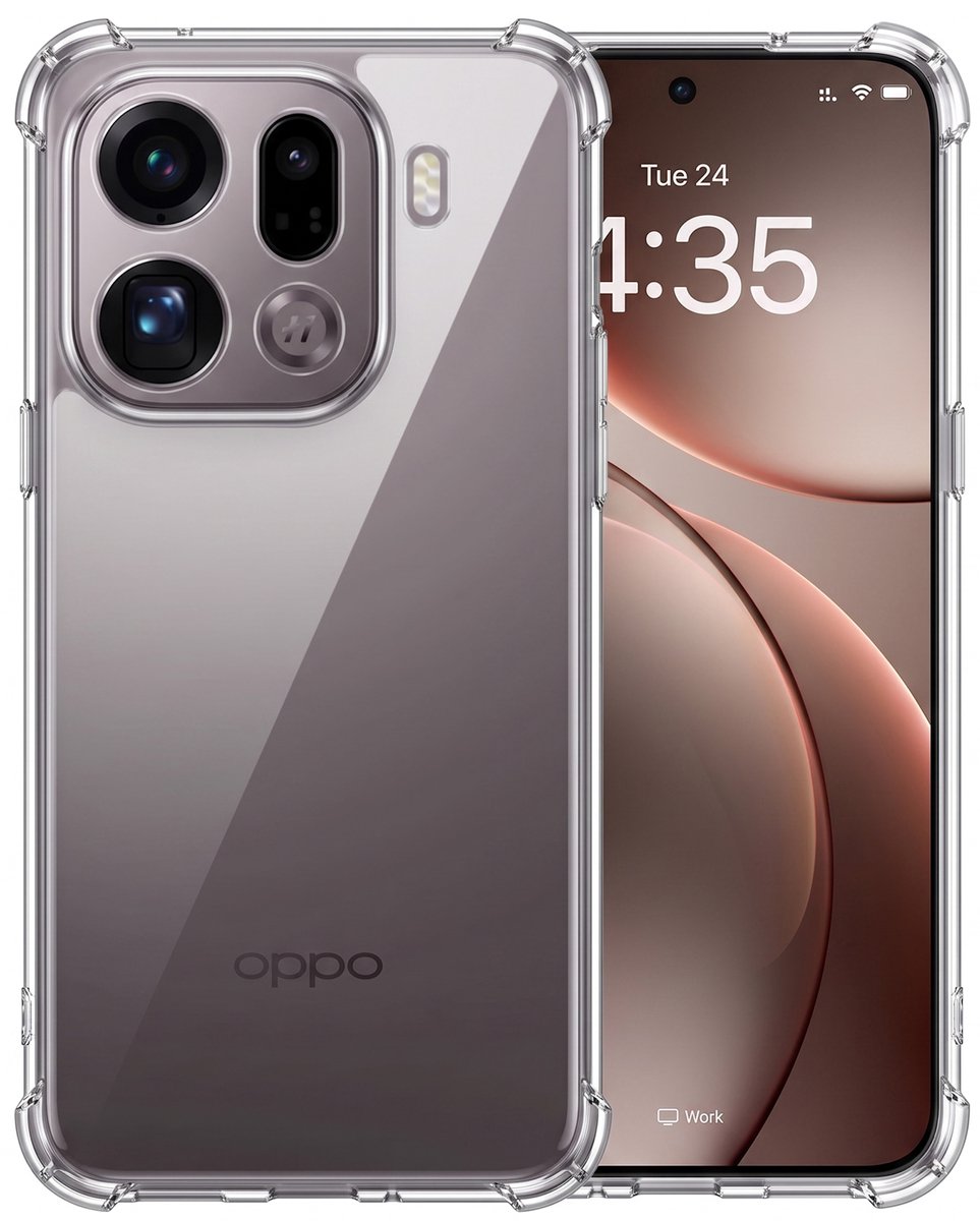 Hoesje geschikt voor Oppo Find X9 Pro – CrystalClear Back Cover – Schokbestendig – Transparant
