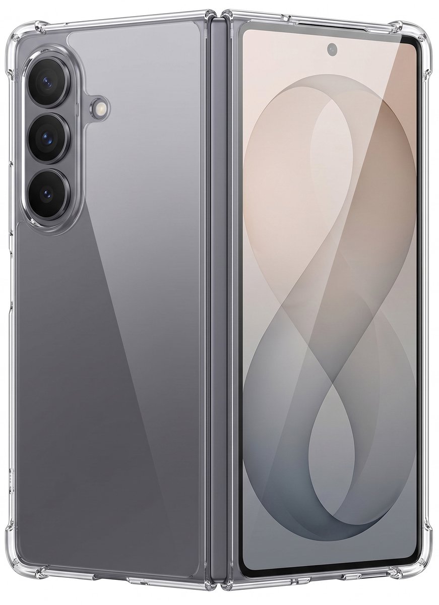 Hoesje geschikt voor Samsung Galaxy Z Fold 8 Ultra / Fold 7 – CrystalClear Back Cover – Schokbestendig – Transparant